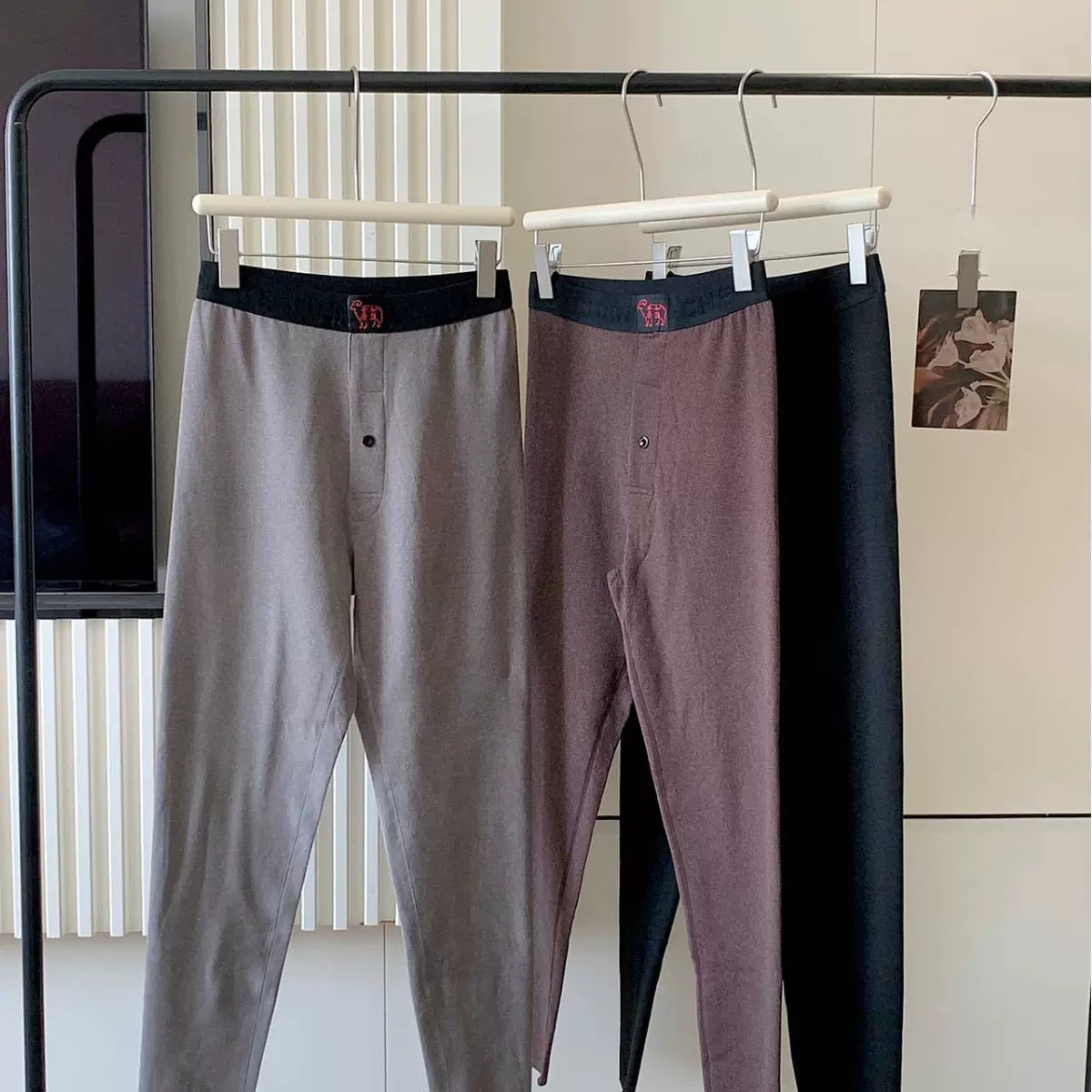新款男士羊毛蚕丝德绒无痕线裤秋裤秋冬季打底秋裤保暖裤批发