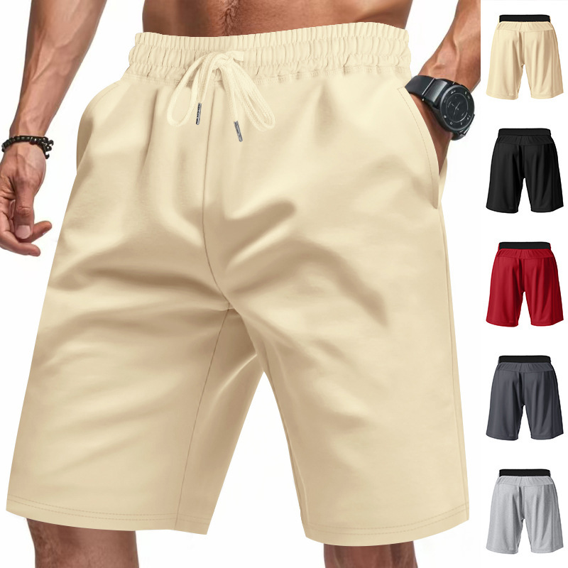 Cross-border European and American Summer Men's Skin-friendly Breathable Ami Kaji Drawstring Loose Squat Jogging Casual Shorts