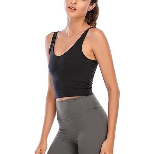 LULU Original U-shaped Vest Underwear Fitness Naked Sports Bra Beautiful Back Shockproof Gather Yoga Top bra