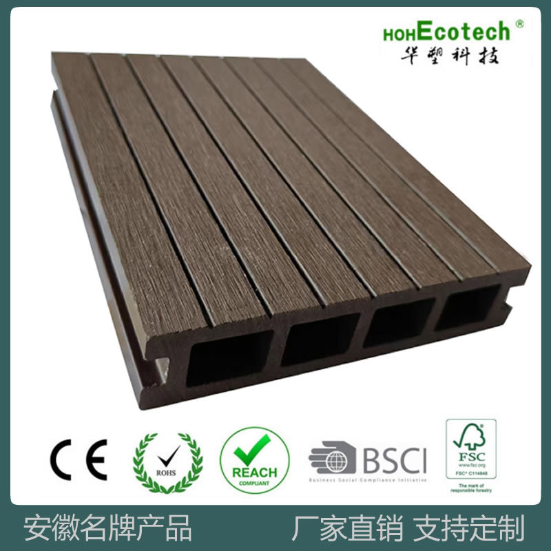 Madera plástico WPC piso generación agujero redondo 140*30 protección del medio ambiente plástico material de madera jardín decoración al aire libre tablero anticorrosión madera