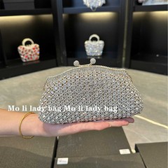 迷你金色水钻口金包高端小手包宴会搭配旗袍的包包女晚礼服手拿包