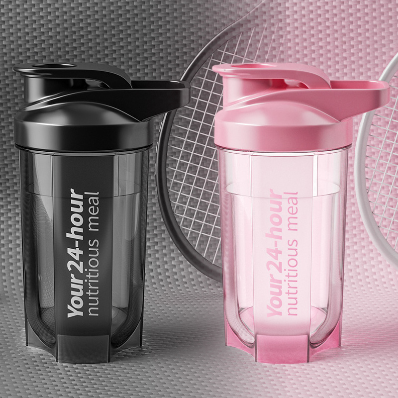Taza de agitación de proteínas en polvo, taza de agitación de alimentos, taza de agua portátil de ejercicio