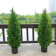 工場直販模擬松とヒノキの松葉フェイクツリー造園装飾品屋内外店舗リビングルームクリスマスツリー鉢植え