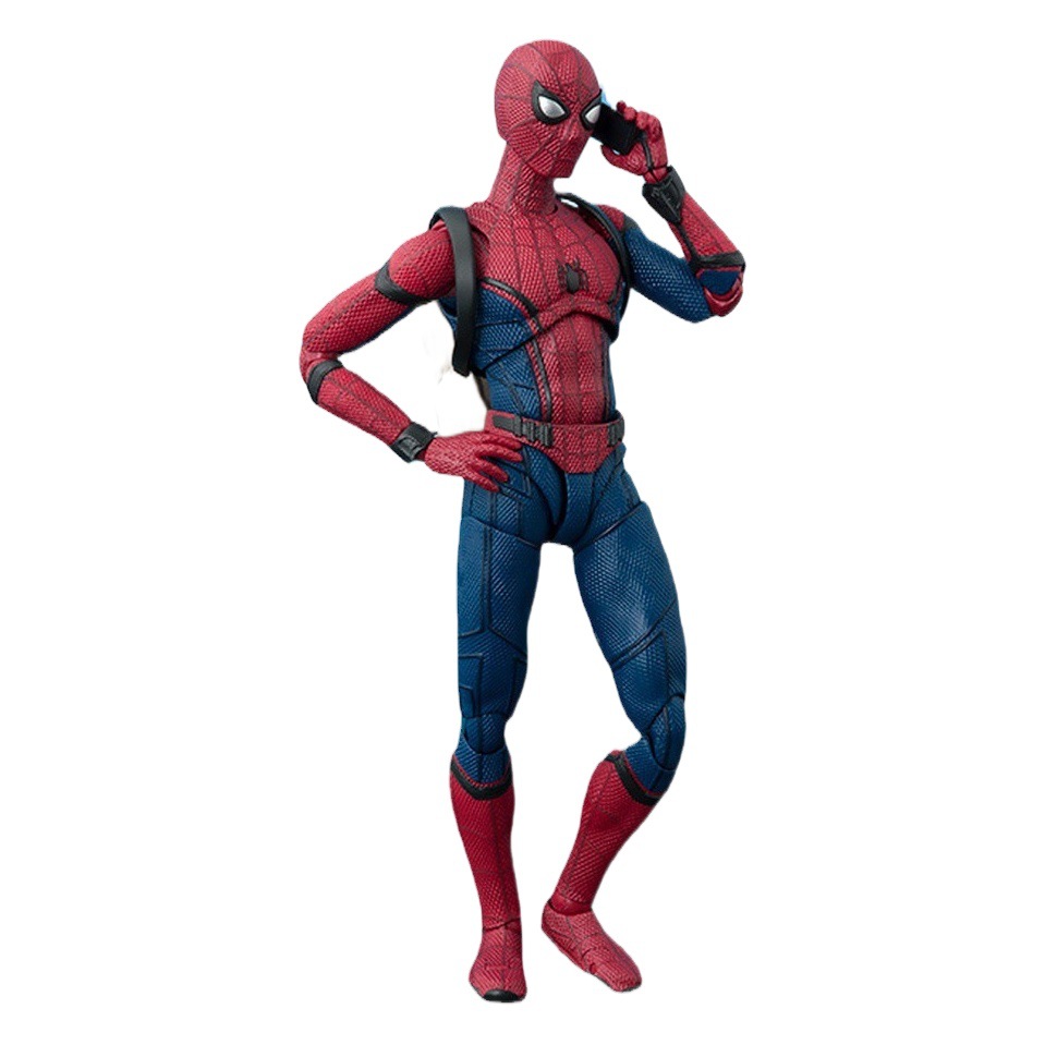 SHF Spider-Man bug back School bag Spider-Man muñeca móvil hecha a mano modelo de juguete en caja al por mayor