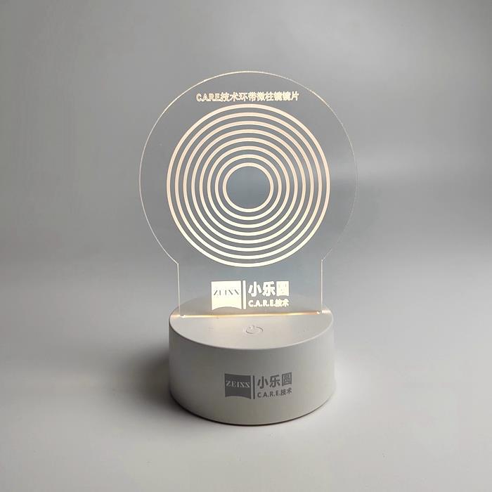 镜片展示道具眼镜店摆件 蔡司小乐园豪雅 新乐学 星趣控LED