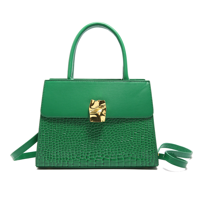 Bolso de mano europeo y americano con patrón de cocodrilo retro para mujer 2024 nuevo bolso de mensajero de moda con textura de moda de un solo hombro