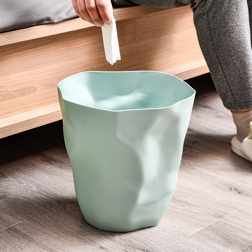Manufacturer's trash can, home Nordic minimalist kitchen living room bedroom bathroom irregular creative pleated wastebasket