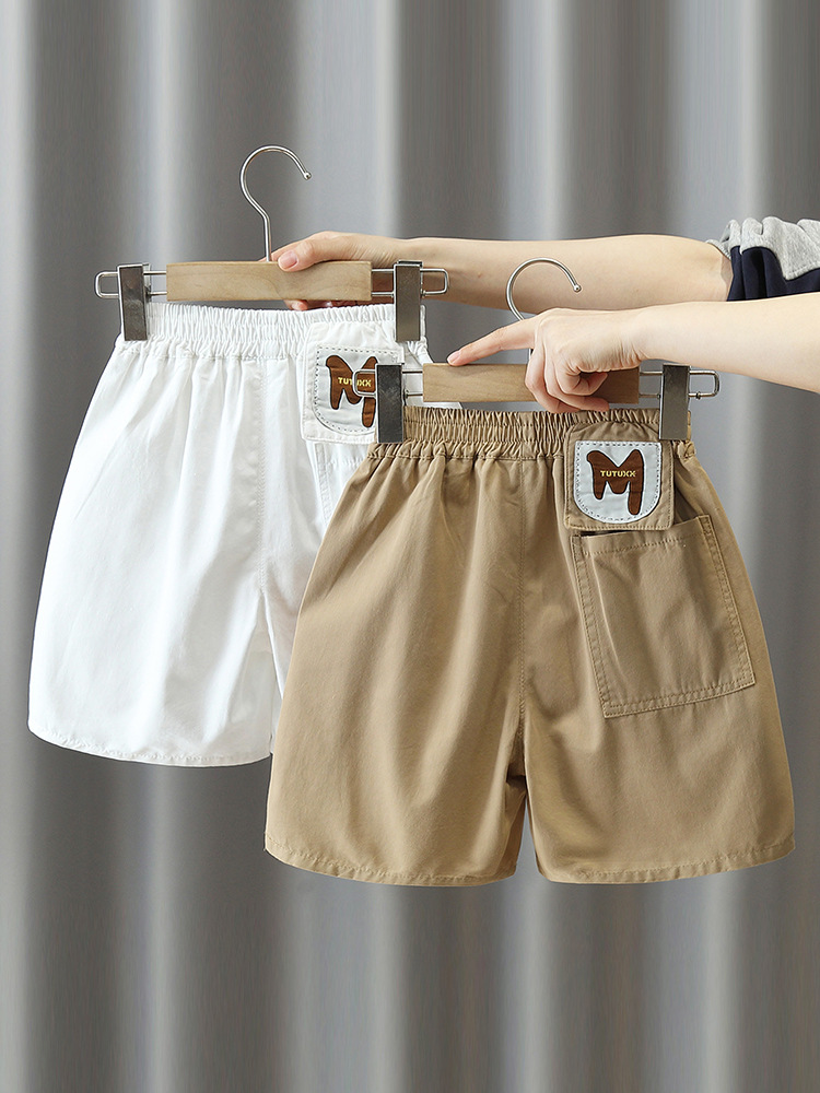 Pantalones Cortos Cargo Holgados para Niño de Mezcla de Algodón para Verano