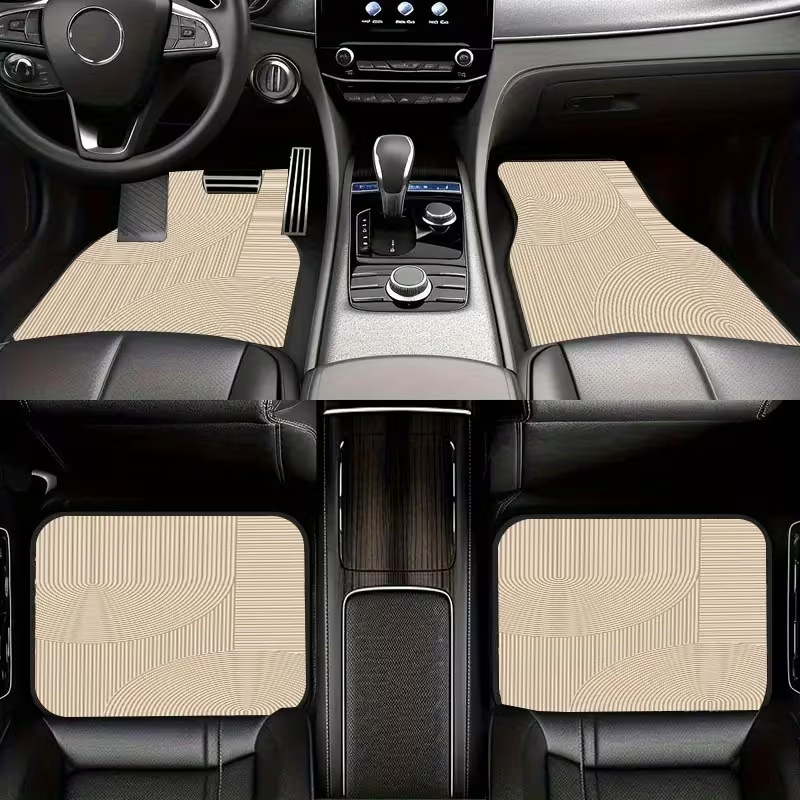 Cross-Border Minimalist Car Interior Floor Mats, Thickened Dirt-Resistant and Scratch-Resistant Mats, Easy to Care For, Can Be Cut, Wholesale and Dropshipping Available