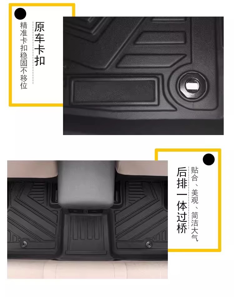 Suitable for Right-Hand Drive Toyota Harrier 80 Series Floor Mats Rav4 Waterproof and Environmentally Friendly Tpe Trunk Mat Carpet