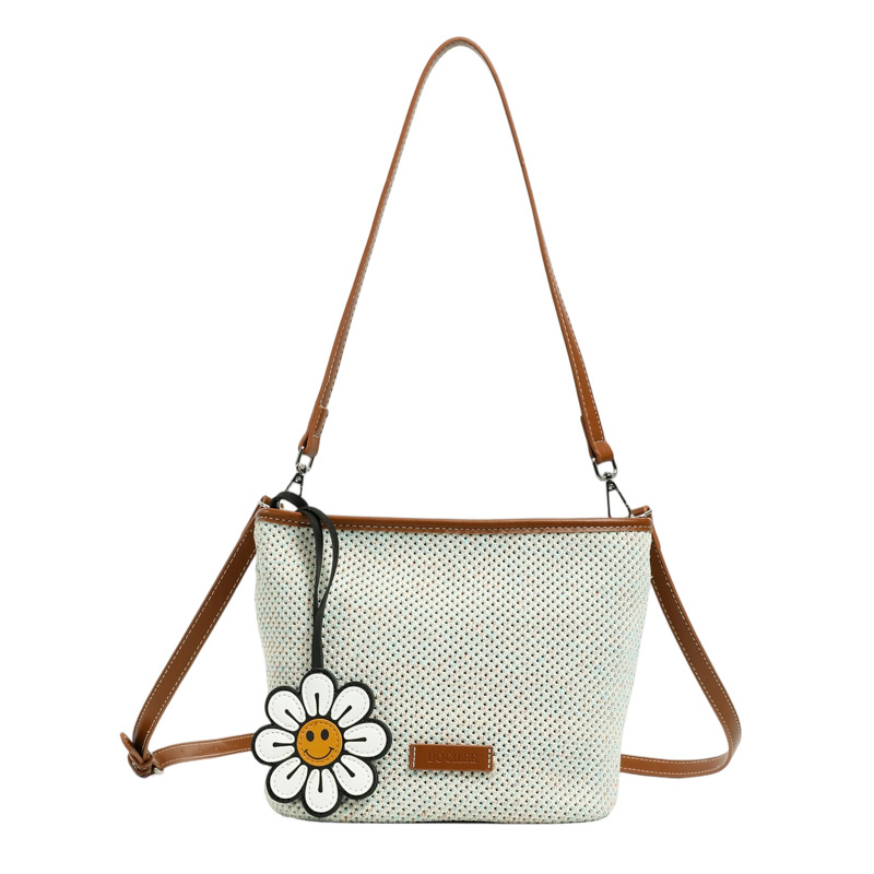 Bolsa de cubo retro de gran capacidad para mujeres 2026 nueva moda diaria de verano mochila de hombro