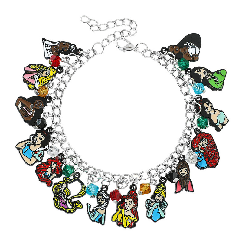 Cross-Border Hot Selling Cartoon Animation Dsn Film and Television Character Snow White Bracelet Charm Zinc Alloy Jewelry Wholesale Cross-Border Hot Selling Cartoon Animation Dsn Film and Television Character Snow White Bracelet Charm Zinc Alloy Jewelry Wholesale