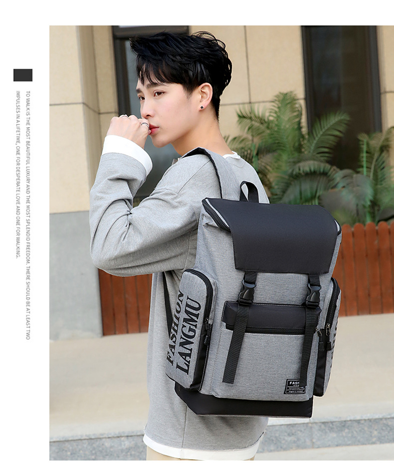 Wholesale of new fashionable, simple and large-capacity shoulder bags, business commuting and casual backpacks, nylon fabric computer backpacks Application Scenario