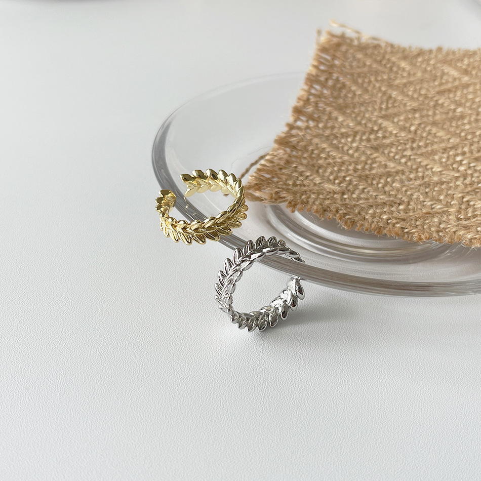 Fashion Grain Copper Open Ring