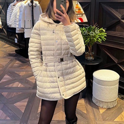 Shenzhen Nanyou High-end Winter Thin Slim-fit Long-sleeved Elegant Commuter Single-breasted White Goose Down Jacket for Women