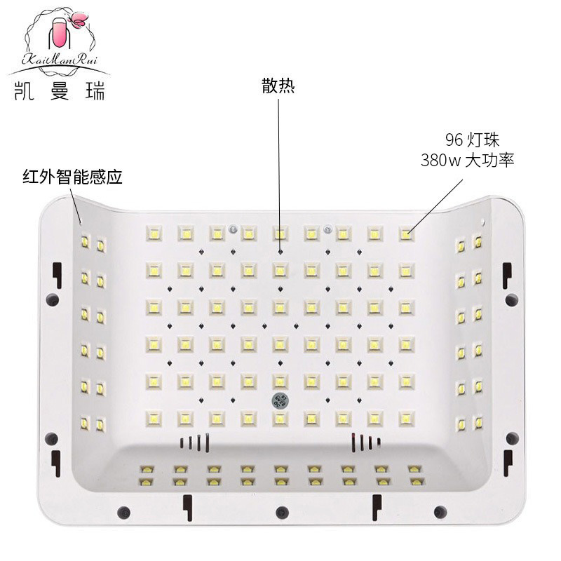 Lámpara de manicuría de gran espacio, tienda de manicuría especial para usar lámpara de asado de uñas extraíble almohada multifuncional luz de terapia de uñas transfronteriza