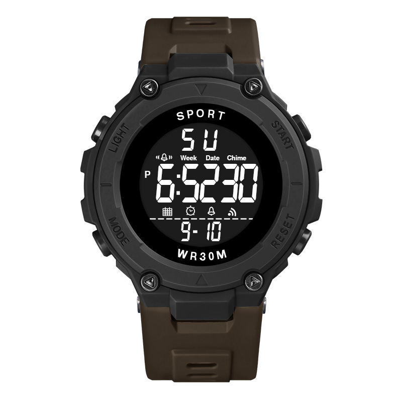 Tendencia al aire libre reloj electrónico de alpinismo estudiantes ocio multifuncional luz nocturna despertador cronómetro electrónico reloj de pulso en stock