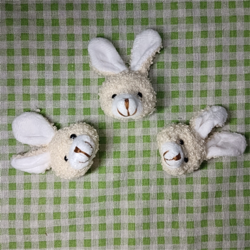 6cm 미색 토끼 머리