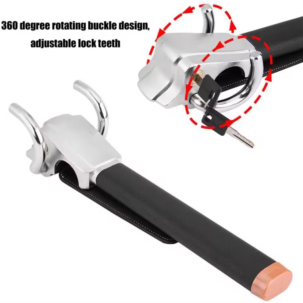 Cross-border foreign trade in stock wholesale car universal multi-function car steering wheel lock front anti-theft lock