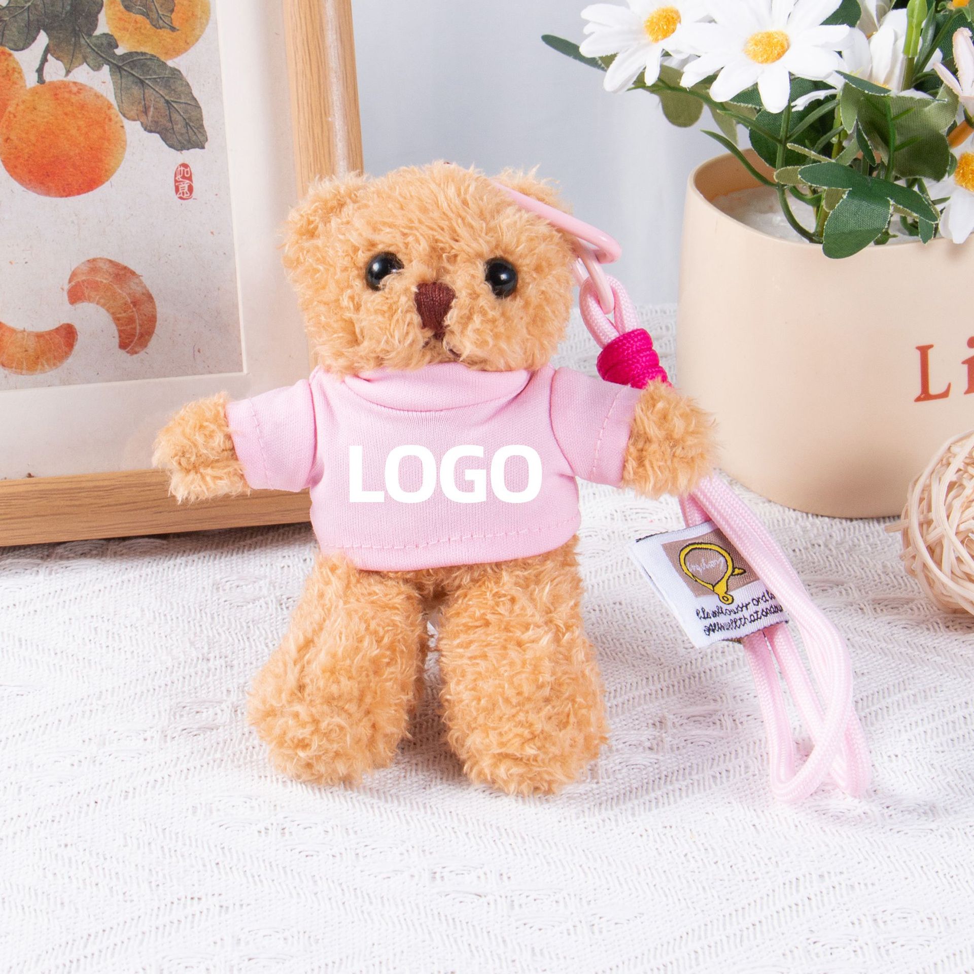 Teddy Bear Keychain Colgante Bolsa accesorios de ropa impresa LOGO vestido Teddy Teddy Doll juguetes de peluche