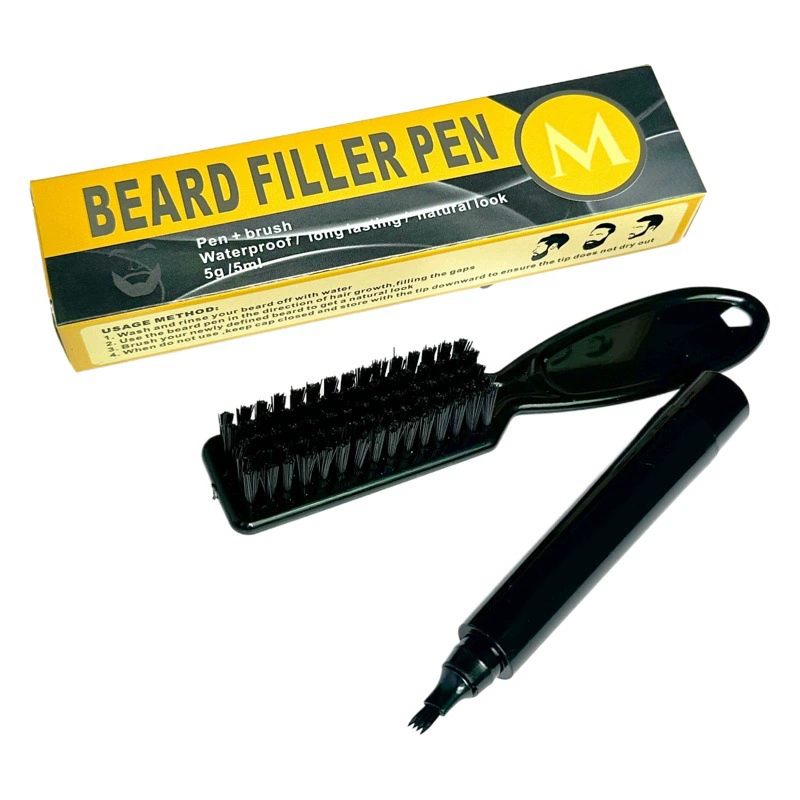 Набор для ухода за бородой: карандаш для заполнения бороды, оптовая продажа, без логотипа, эксклюзивно для мужчин