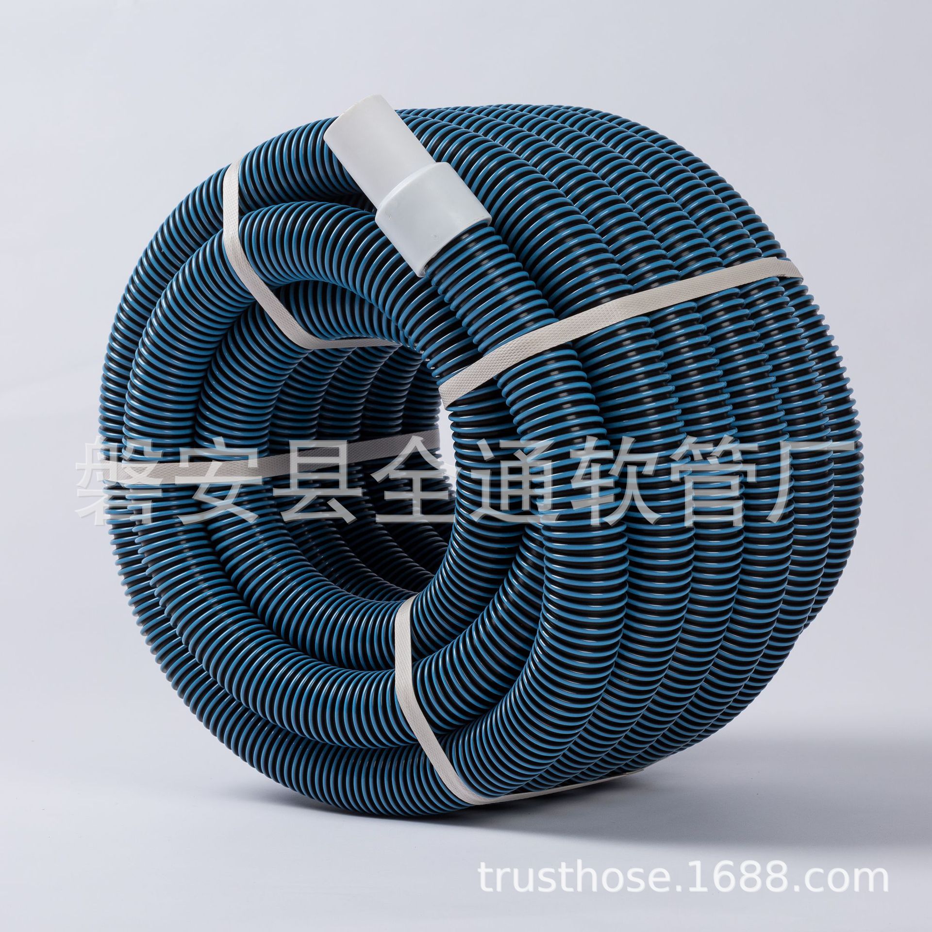 泳池双色加厚自浮1.5寸吸污管 吸池喉软管10米20米吸尘器双壁波纹