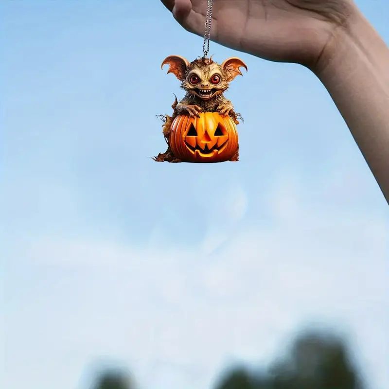 Halloween horror orejas largas colgante acrílico transfronterizo nuevo plano interior espejo retrovisor decoración de fiestas colgante