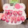 Strawberry, set, ice cream, 10 pieces