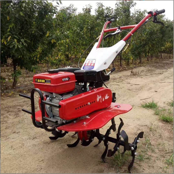 Diesel de mano pequeño de dos unidades de micro-Tiller agricultura y tierra girando la máquina de zarpar de alta potencia auto-propulsada rotativa timón