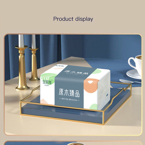 Whole box of 30 packs of raw wood pulp tissue paper wholesale affordable napkin household paper tissue manufacturer