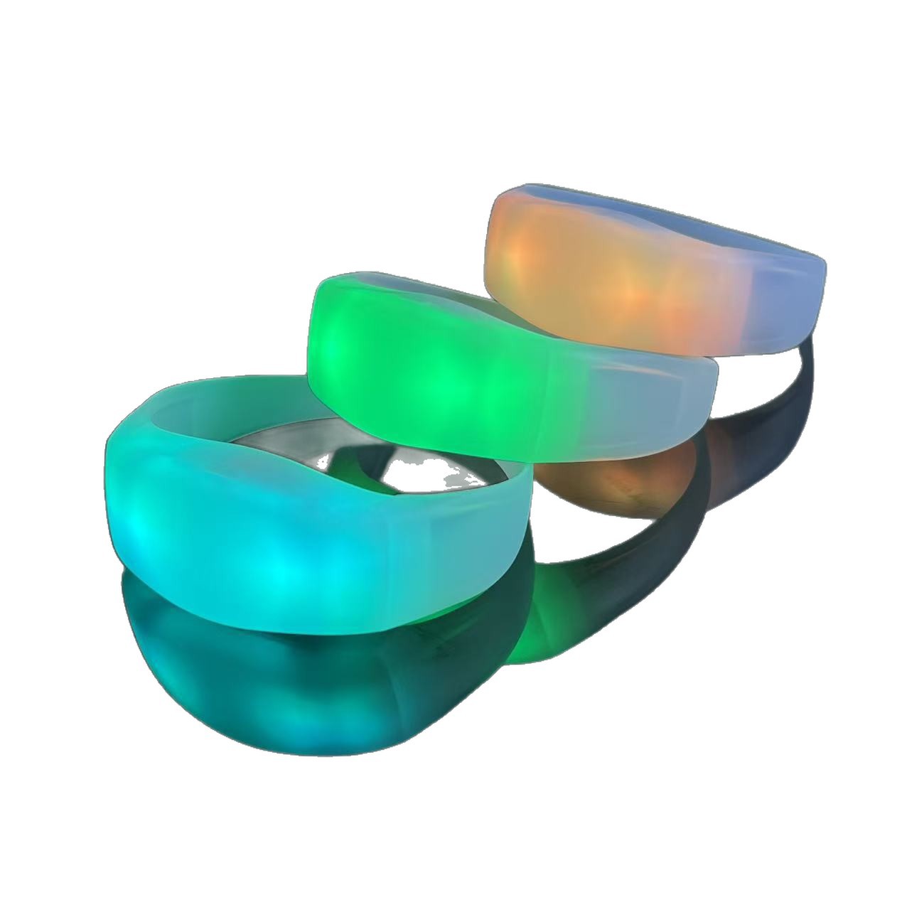 Fuente de fabricación personalizada logotipo de silicona control remoto pulsera luminosa atmósfera de concierto prop led pulsera