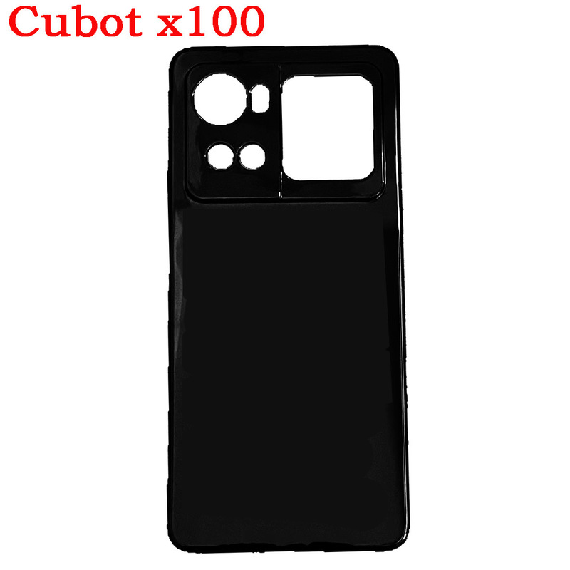 Suitable for Cooper Cubot X100 Transparent Mobile Phone Case Glossy Black Soft Shell High Permeability Leather Case Painted Material Protective Cover