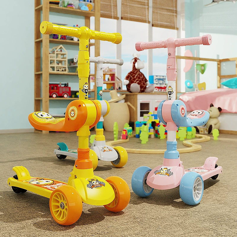 Yi Jie You Scooter Детский От 2 до 12 лет Скутер Детский игрушечный автомобиль Детский четырехколесный складной самокат для мужчин и женщин
