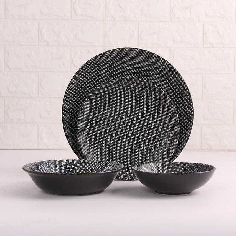 Creativo occidental cerámica vajilla nórdico plato traje