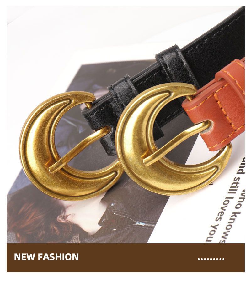 Solid Color Pattern Retro Simple Style Solid Color Pu Leather Alloy Plating Women's Leather Belts