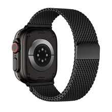 适用苹果iwatchs11官方粗网米兰手表带不锈钢金属applewatch表带