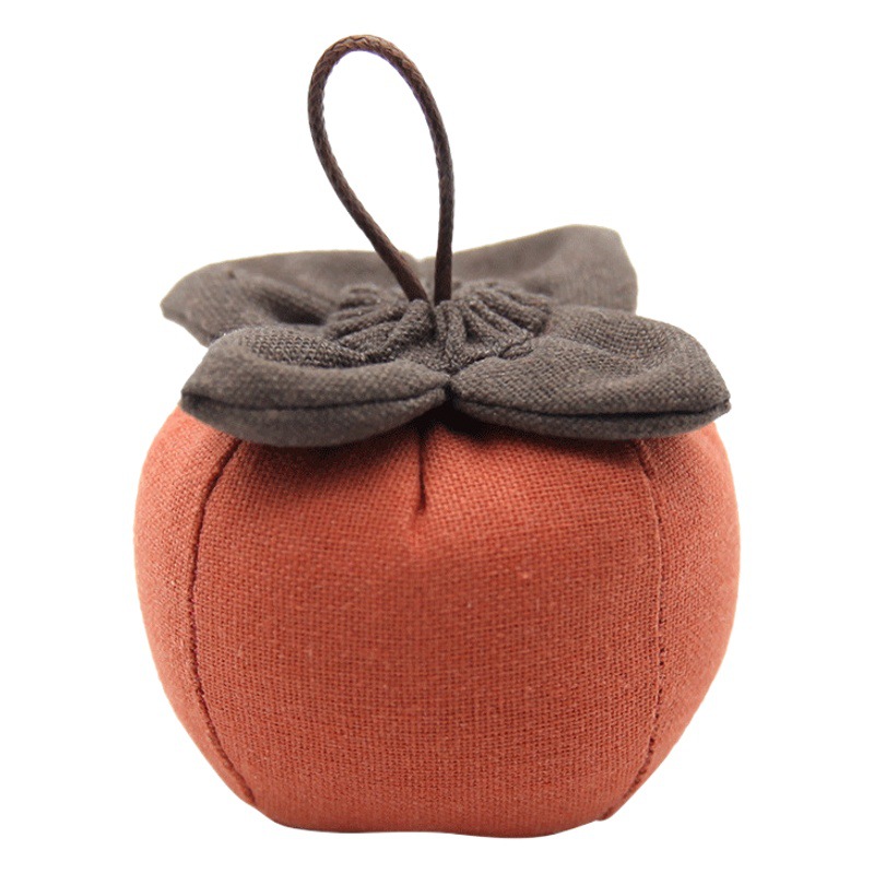 Patchwork hecho a mano DIY bordado material paquete Lu bordado novato caqui colgante niños regalo caqui bolsita