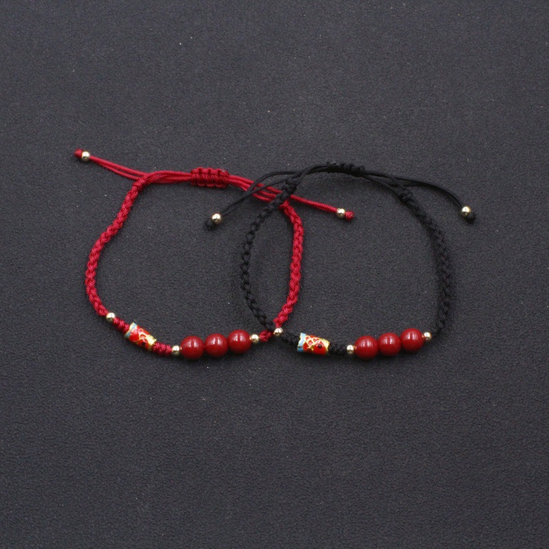 Good Luck Koi Bracelet for Girls Taking Exams, Getting into Graduate School, Zodiac Year Braided Bracelet, Red Rope Couple and Best Friend Gift