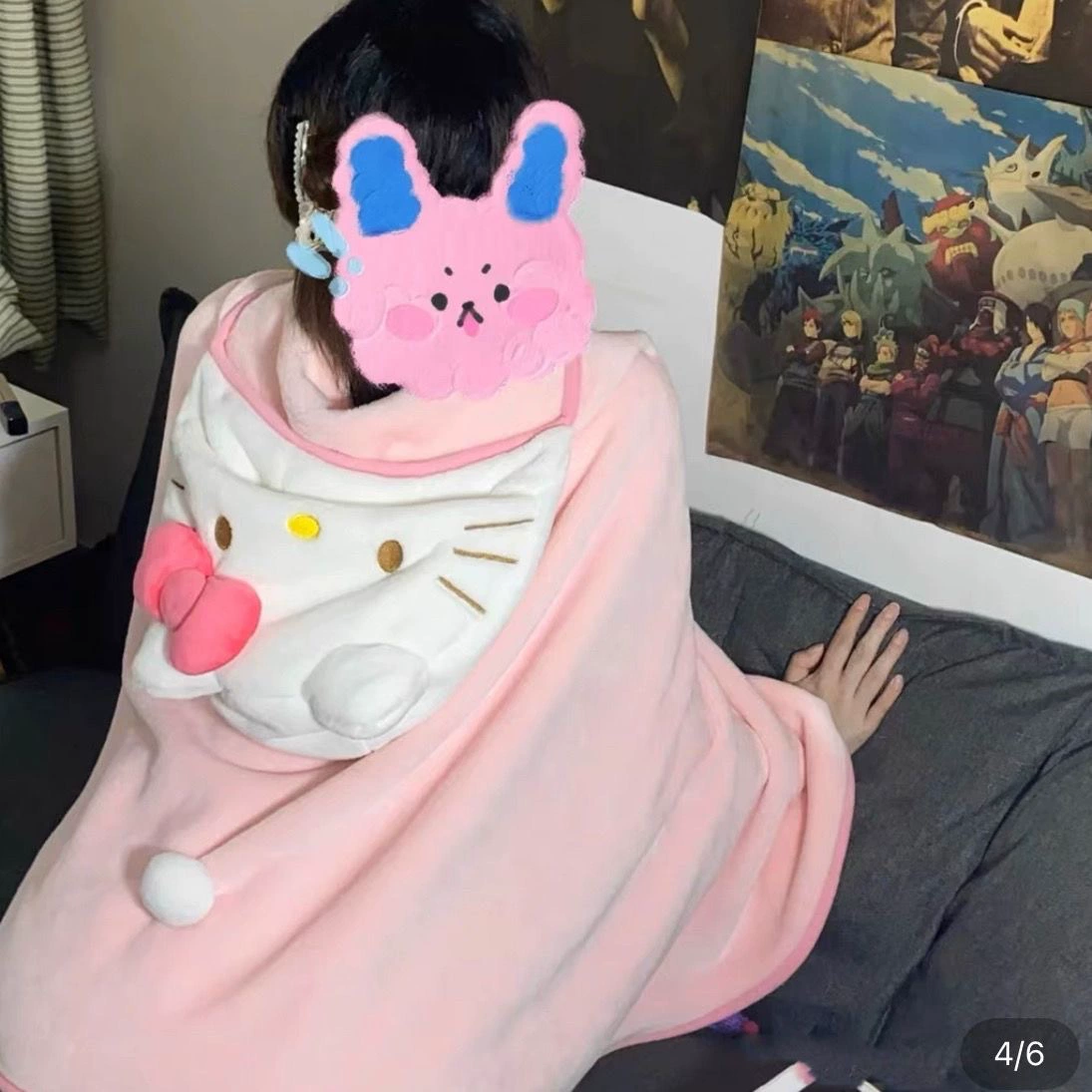 Four Seasons kitty розовое девичье сердце Hello Kitty плащ плащ налет дом дом общежитие одеяло с кондиционером