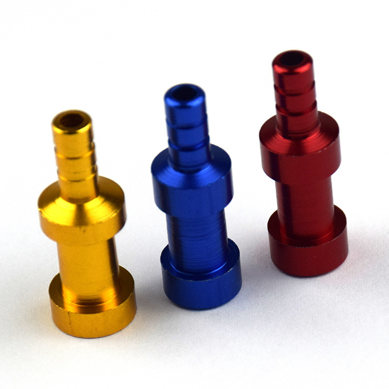Cnc Aluminum Alloy Colorful French Nozzle Conversion Nozzle Air Pump Nozzle Conversion Pipe Joint Extended Air Pipe Joint