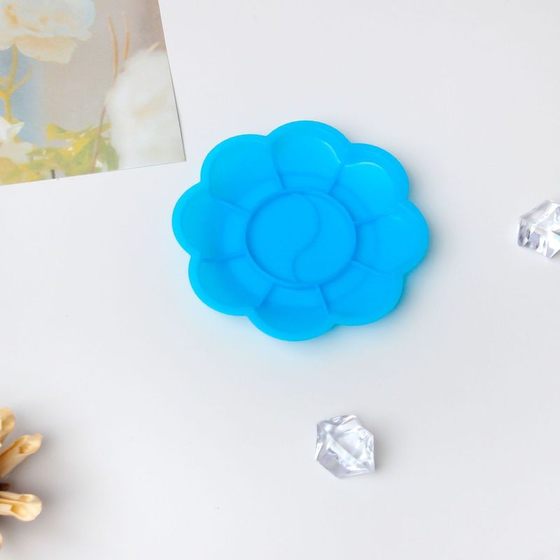 子供の絵画パレット 8.5 センチメートル水彩ガッシュ梅の花パレット DIY 絵画パレット卸売|undefined