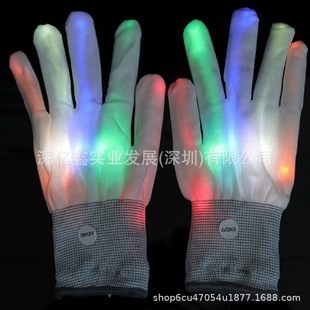 Halloween Luminous Products Color Gloves Luminous Toys Role Playing Props Colorful Luminous Color Gloves