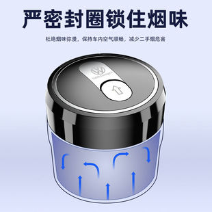 New car ashtray sliding open cover light ceramic liner seal anti-fly ash anti-smoke smell large capacity ashtray