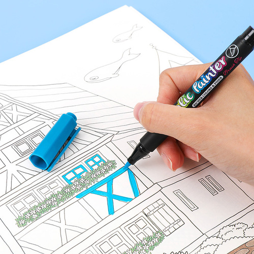 Guangna 7100 soft-head acrylic water-based paint marker pen diy hand-painted graffiti body painting hand account painting pen