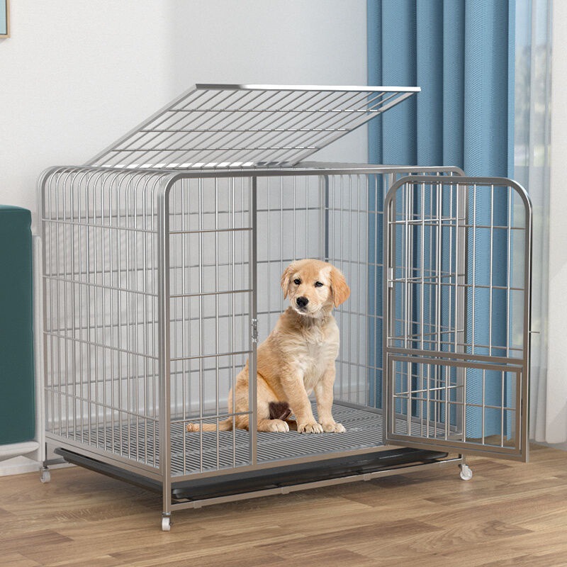 大型中型犬用犬ケージ 屋内トイレ分離 厚みのあるペットケージ ゴールデンレトリバー ラブラドール 家庭用犬ケージ|undefined