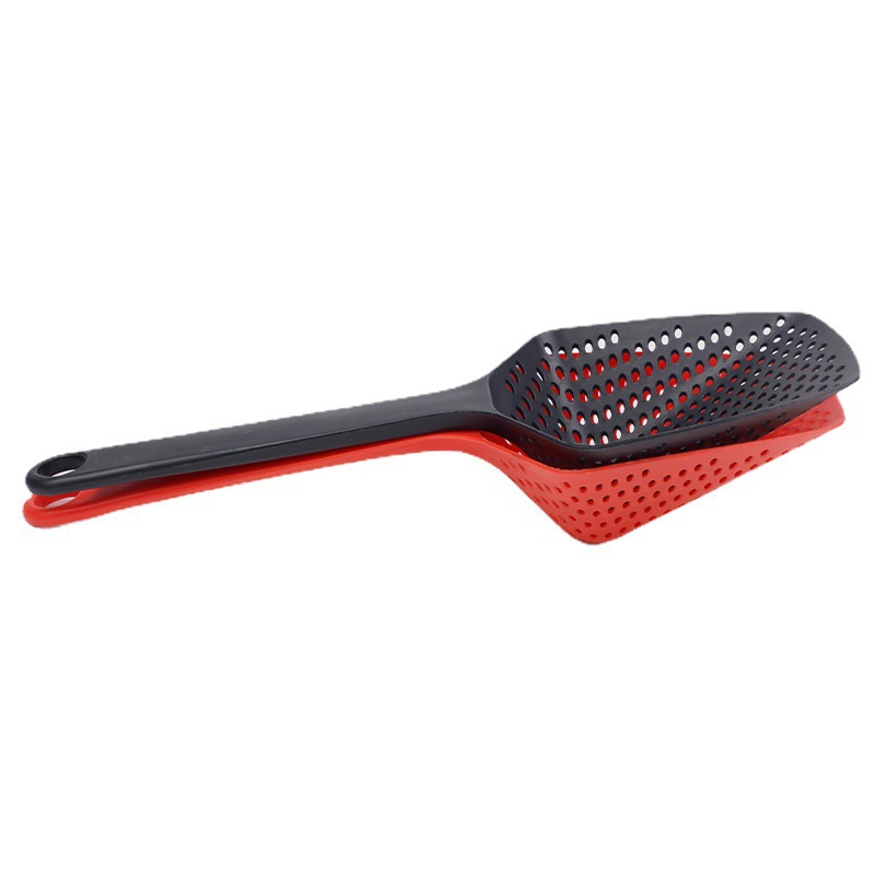 high temperature resistant pp nylon shovel kitchenware non-stick pan spoon shovel nylon large colander kitchen spoon long handle water fi_voghion.com