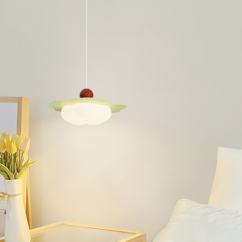 2024 nuevo estilo moderno minimalista frijoles creativos flores del dormitorio principal cama pequeña lámpara de cama