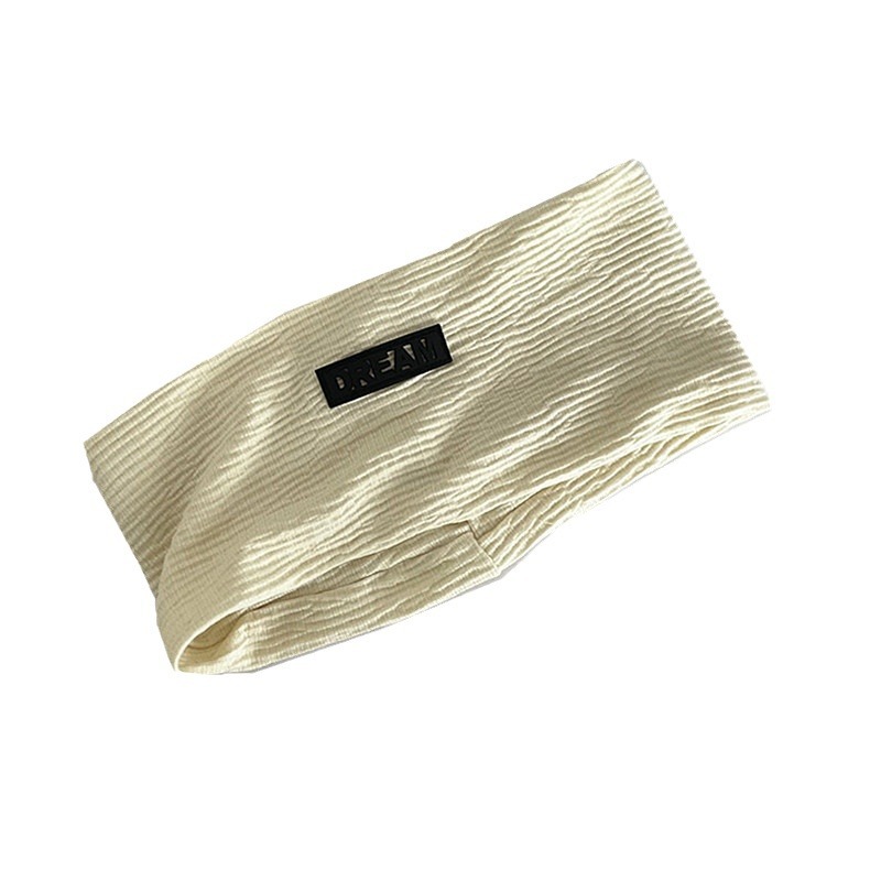 Verano delgado correa de pelo para mujeres suave y cómodo estilo coreano inins viento amplio borde lavar la cara correa de pelo letras sólidas adornos para el pelo