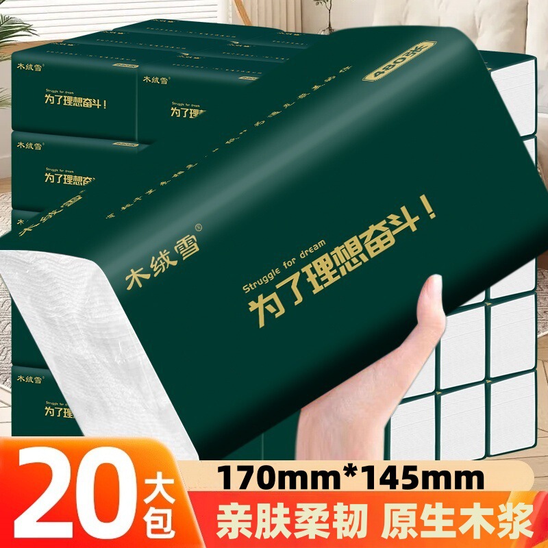 480 Sheets, 20 Packs of Household Tissue Paper, Wholesale Box of Napkins, Toilet Paper, Facial Tissue, Affordable Delivery