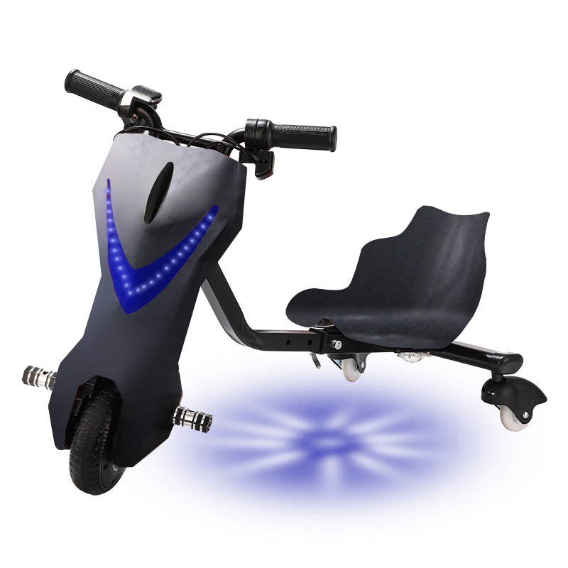 vehículo de deriva de tres ruedas, scooter eléctrico luminoso para niños, vehículo de juguete de cola de rotación, vehículo de equilibrio de alta potencia inteligente